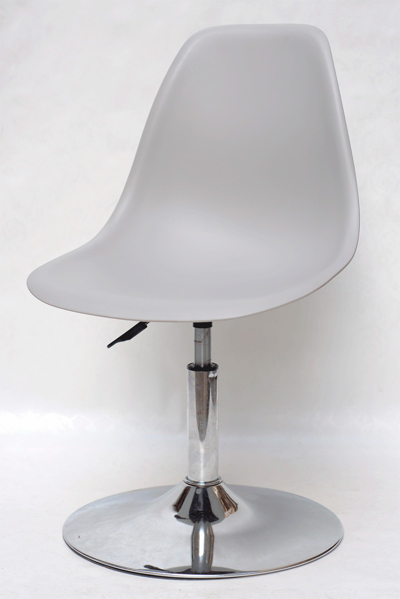 Стілець поворотний Nik CH-BASE сірий 10 на круглому млинці, дизайн Charles and Ray Eames, фото 1