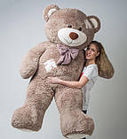 Плюшевий ведмедик Mister Medved з латками Френк 2 метри Капучино, фото 2