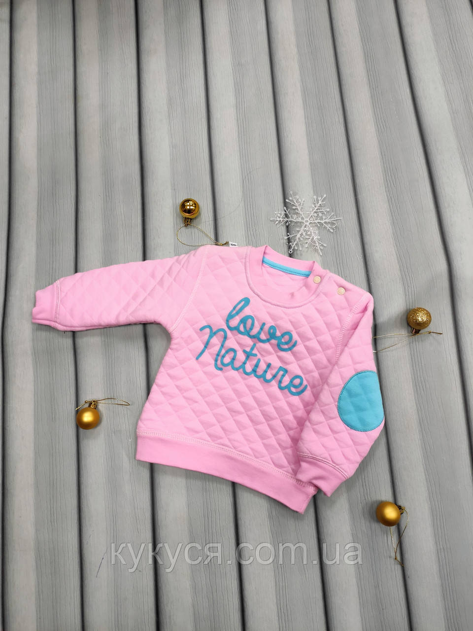 Батник стьобаний для дівчинки капітон, фото 1