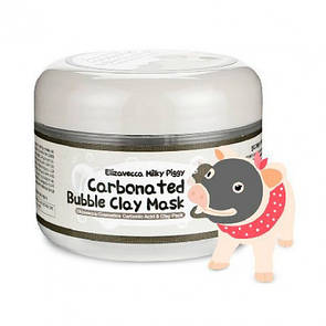 Уценка! Киснева маска Elizavecca Carbonated Bubble Clay Mask з деревним вугіллям 100 g (м'ята коробка)