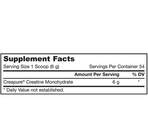 Креатин моногідрат Jarrow Formula Creatine Monohydrate Creapure 325 г, фото 2