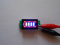 Индикатор заряда li-ion, li-po 1S (один аккумулятор).