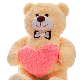 Плюшевий ведмедик з серцем Mister Medved Ренді 130 см Бежевий