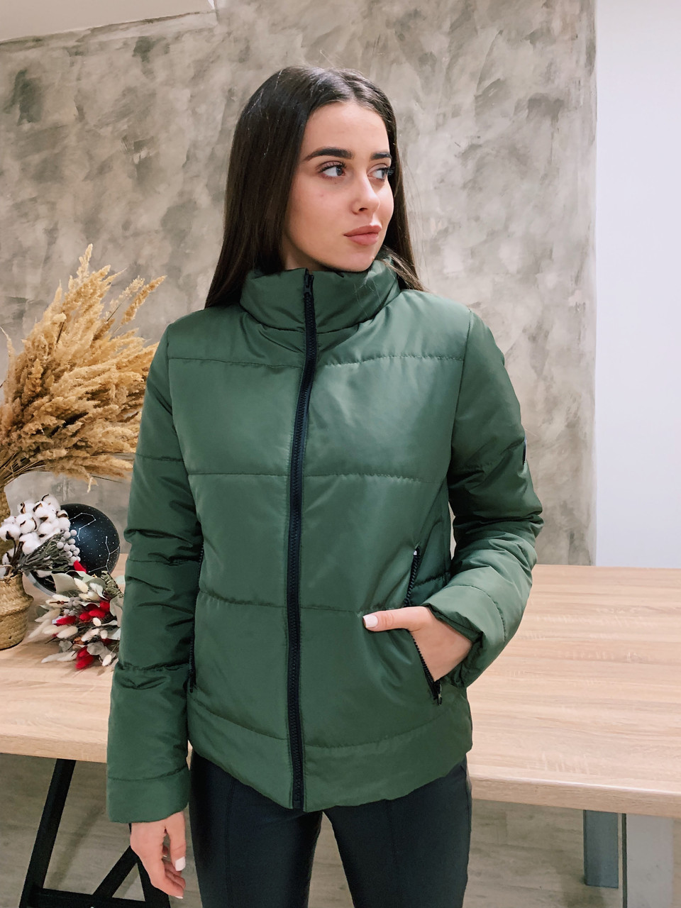 Демісезонна куртка К 0020 з 02 зелений, фото 1