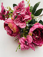 Штучний букет півоній із добавками (рожевий 40 см), фото 3