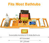 Столік для ванни ROYAL CRAFT WOOD Luxury, бамбуковий, фото 3