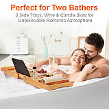 Столік для ванни ROYAL CRAFT WOOD Luxury, бамбуковий, фото 4
