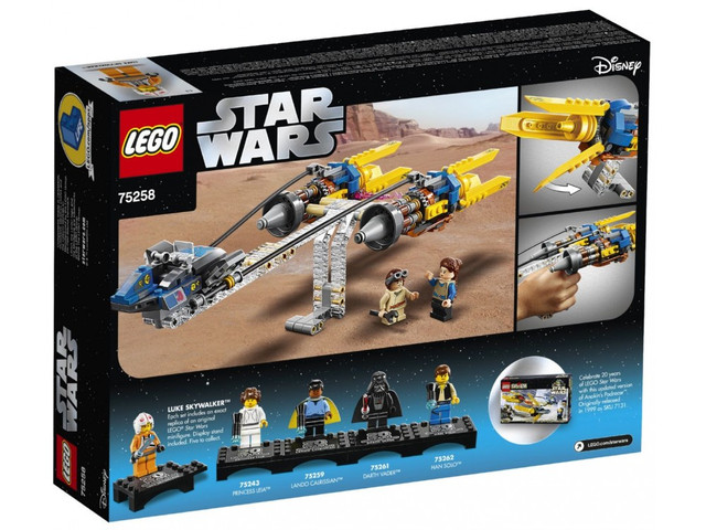 Конструктор LEGO Star Wars Гоночный под Энакина - выпуск к 20-летнему юбилею 279 деталей (75258)