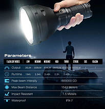 Мегаяскравий прожектор ASTROLUX MF04S 6000 Lm 70.2 + подовжувач 18650 8 шт., фото 6