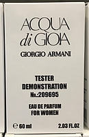 Тестер женская туалетная вода Giorgio Armani Acqua di Gioia woman/ Джорджио Армани Аква ди Джиойа / 60