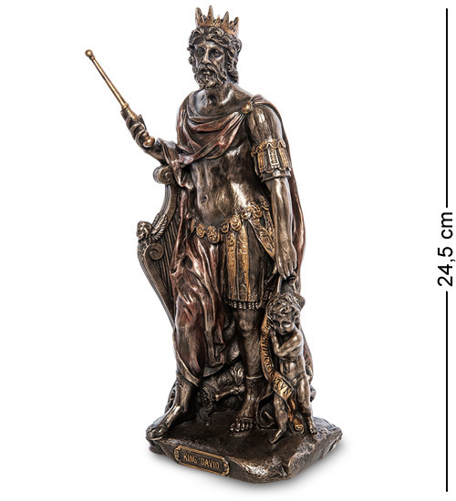 Статуэтка Veronese Король Давид 24,5х9х9 см 1906345 полистоун покрытый бронзой - фото 1 - id-p1115669990