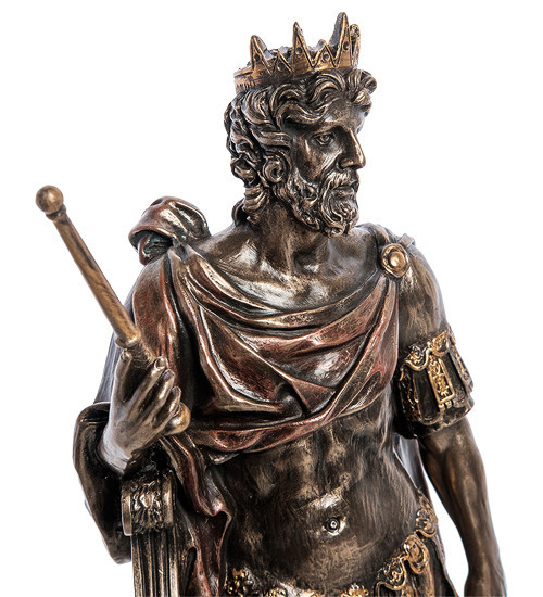 Статуэтка Veronese Король Давид 24,5х9х9 см 1906345 полистоун покрытый бронзой - фото 5 - id-p1115669990
