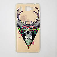 Чохол-бампер TPU силікон для Prestigio PSP 5506 Grace Q5 DUO Олень в окулярах