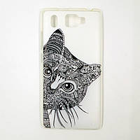 Чохол-бампер TPU силікон для Prestigio PSP 5506 Grace Q5 DUO Кіт чорний