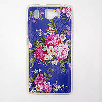 Чохол-бампер TPU силікон для Prestigio PSP 5506 Grace Q5 DUO Троянди на синьому