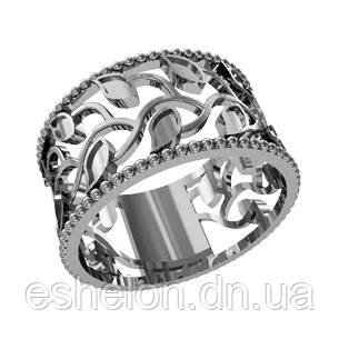 Жіноче кільце срібне Лоза., фото 1