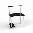 Скляний Комп'ютерний стіл Геометрія. Письмовий стіл зі скла для дому і офісу