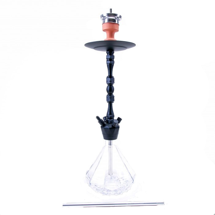Кальян AMY Deluxe 063 Alu Diamond висота 81 см на 1 персону прозорий