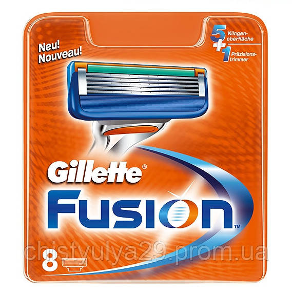 Касети Gillette Fusion, 1 уп./ 8шт - фото 1 - id-p137624296