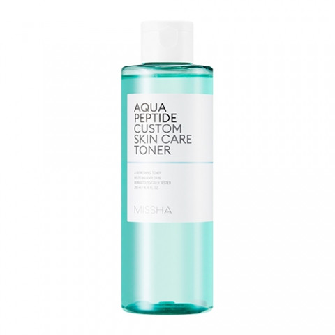 Зволожуючий тонер для обличчя з пептидами Missha Aqua Peptide Custom Skin Care Toner 200 мл (8809581461413), фото 1