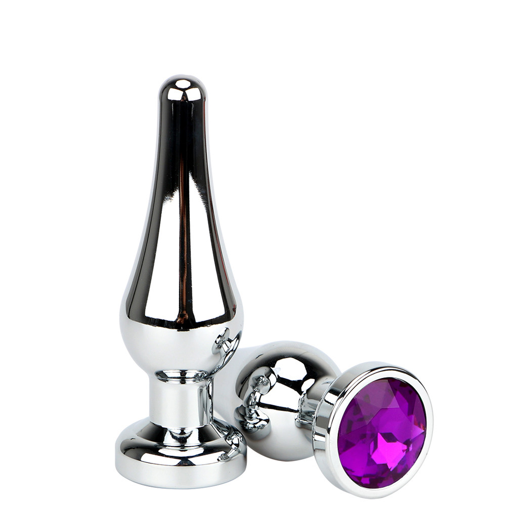 Анальна пробка 3.6 см середня сталева довга Donald M size + мішечок