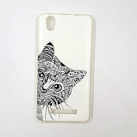 Чохол-бампер TPU силікон для Prestigio PSP3516 Wize M3X DUO Кіт чорний