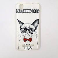 Чохол-бампер TPU силікон для Prestigio PSP3516 Wize M3X DUO Кіт в окулярах