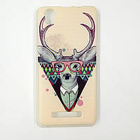 Чохол-бампер TPU силікон для Prestigio PSP3516 Wize M3X DUO Олень в окулярах