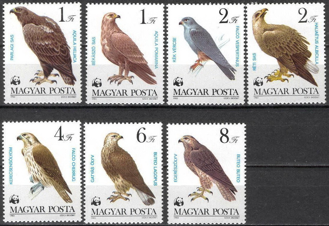 Угорщина 1983 птахи - орли - MNH XF