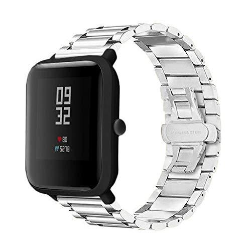 Сталевий ремінець BeWatch для Xiaomi Amazfit Bip Сріблястий (1110405)
