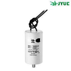 CBB60L 45 mkf  450 VAC (±5%) конденсатор для пуску і роботи. Кріплення болт + дроти (50*106 mm)