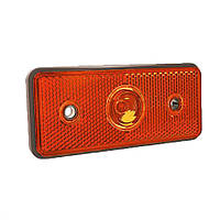 Боковой габаритный фонарь оранжевый со световозвращателем