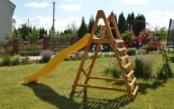 Горка спуск 3 м. с деревянной лестницей, детская игровая площадка - фото 3 - id-p137709132