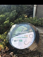 Бордюр під бручатку 10 м + 20 колуш Чорний, Bradas OBEBR4010SET
