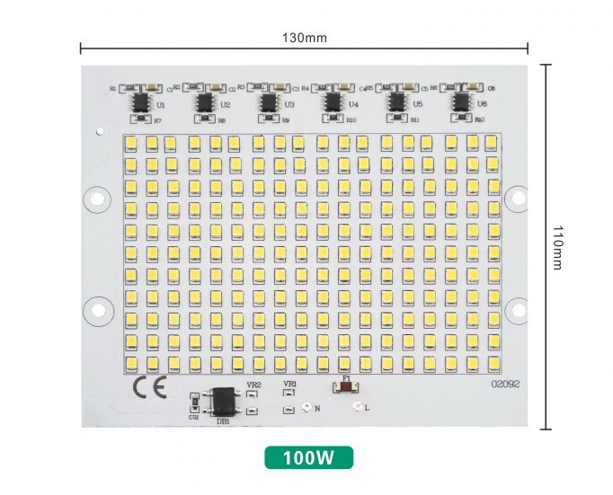 LED плати світлодіодні складки SMD2835 прожектор 100 Вт 220 В (Біле світло)
