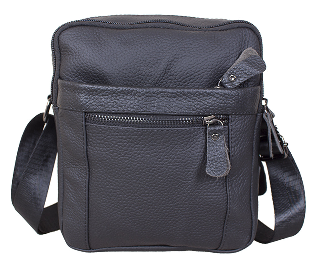 Чоловіча шкіряна сумка 3922BL чорна, фото 1