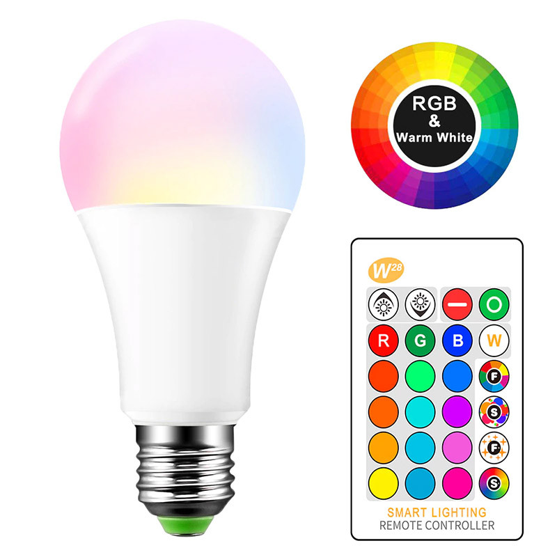 Світлодіодний RGB LED лампа BauTech Е27 6 Вт (електричних), 16 кольорів + білий, пульт ДУ
