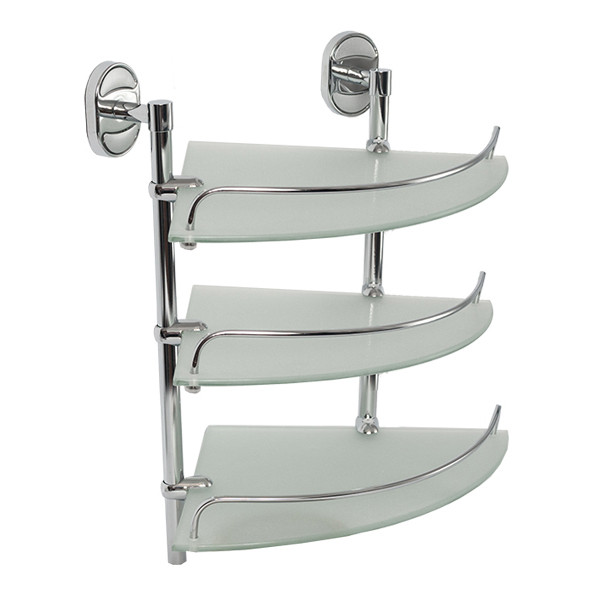 Полиця кутова 3-х ярусна (скляна) WAL REG2-W3, фото 1