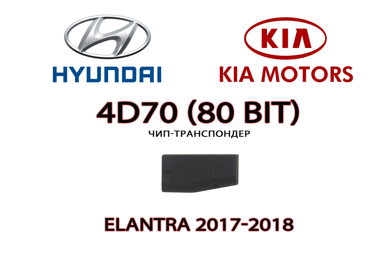 4D70 80 bit підготовка чипа для прописування Hyndai (Elantra 2017) Kia (на базі XT27A)