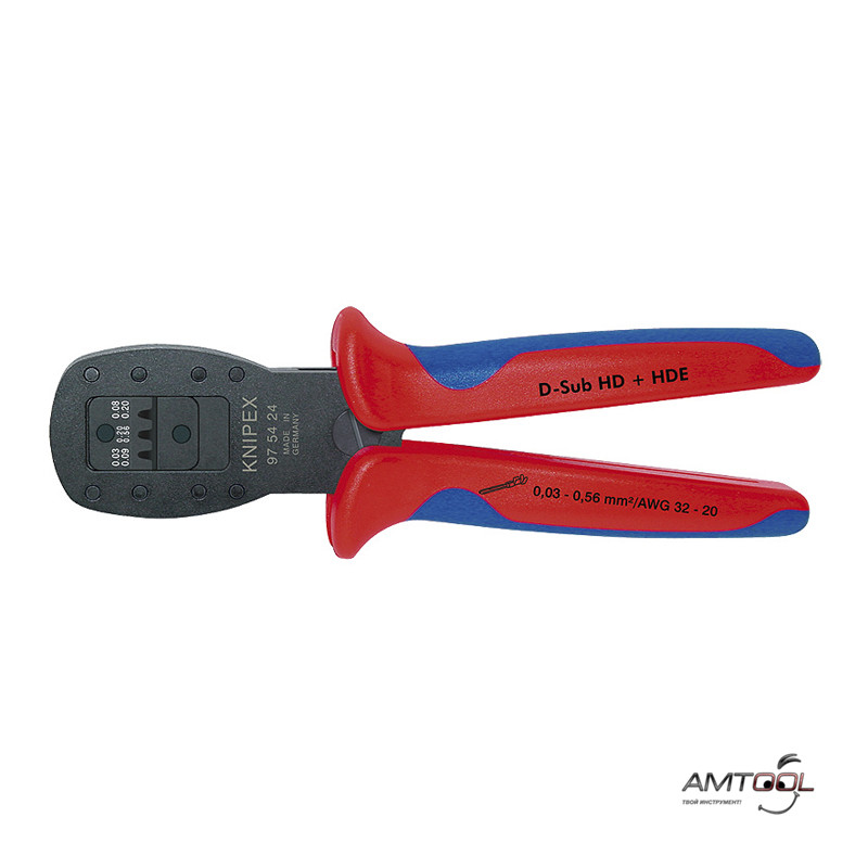 Кримпер 0,03 — 0,56 мм2 для мініатюрних штекерів — Knipex 97 54 24, фото 1