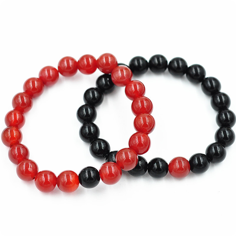 Парні браслети чорний Агат і Сердолік, фото 1