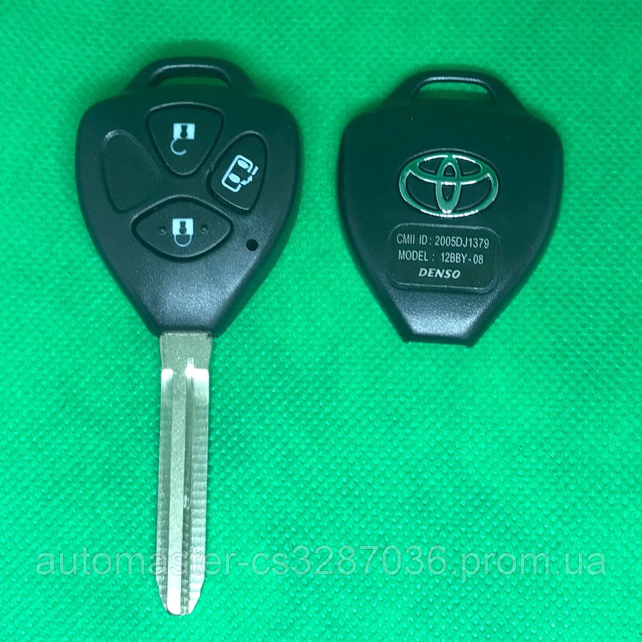 Корпус автоключа для Toyota RAV4, Corolla (Тойота РАВ4, Королла ) 3 кнопки, лезвие TOY43