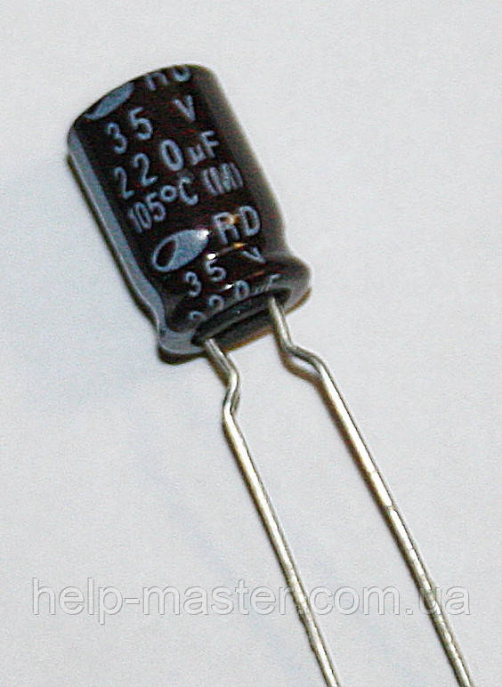 Конденсатор електролітичний 220 мкф-35v (105 °C)