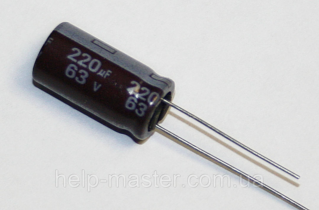 220мкф-63v конденсатор електролітичний, фото 1