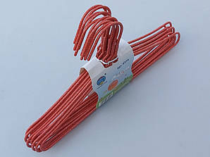 Довжина 29 см. Плічка дитячі металеві дріт в порошкового фарбування червоні, 10 штук в упаковці