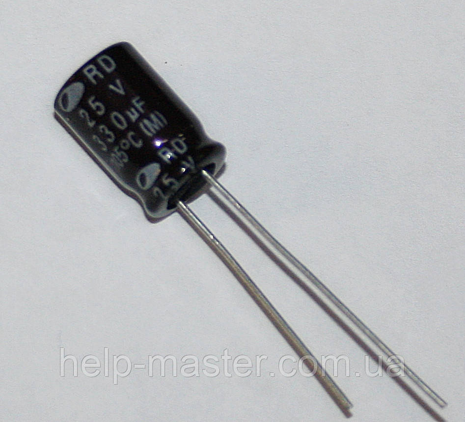Конденсатор електролітичний 330 мкф-25v (105 °C), фото 1