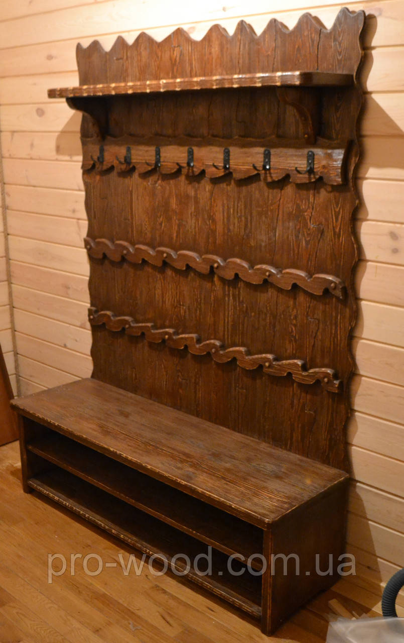Вішалка підлогова під старовину з масиву, фото 1