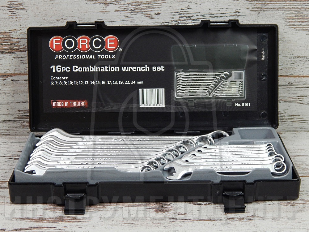 Набір комбінованих ключів 16шт FORCE 5161