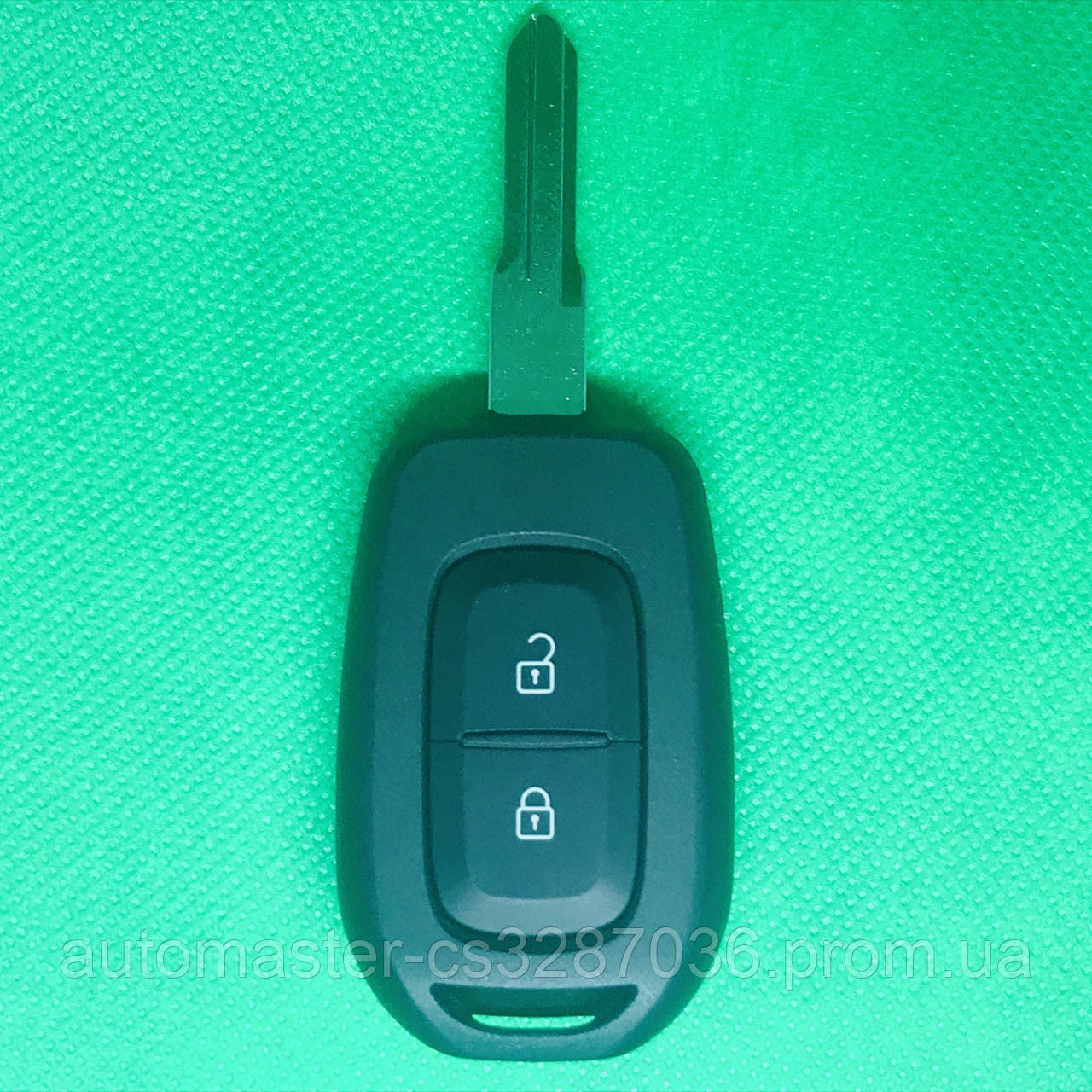 Корпус авто ключа для Renault Logan,Sandero,Duster (Рено) 2 кнопки, лезвие HU136 после 2012 года, с логотипом