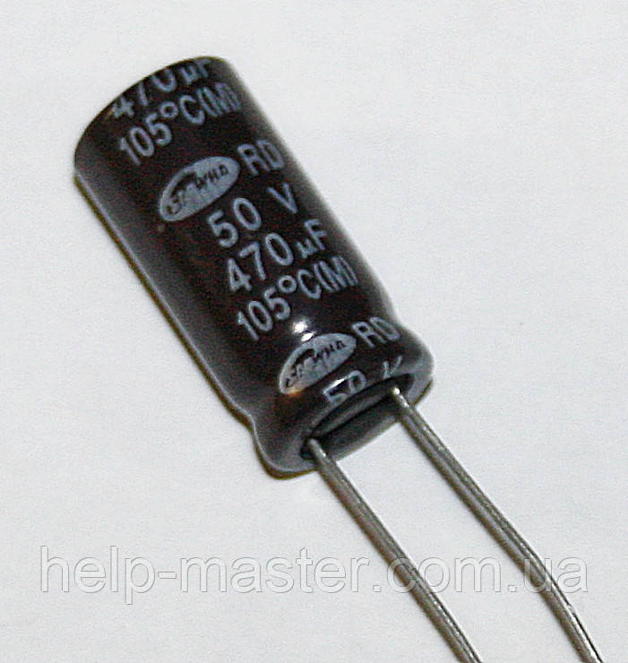 Конденсатор електролітичний 470 мкф-50v (105 °C)
